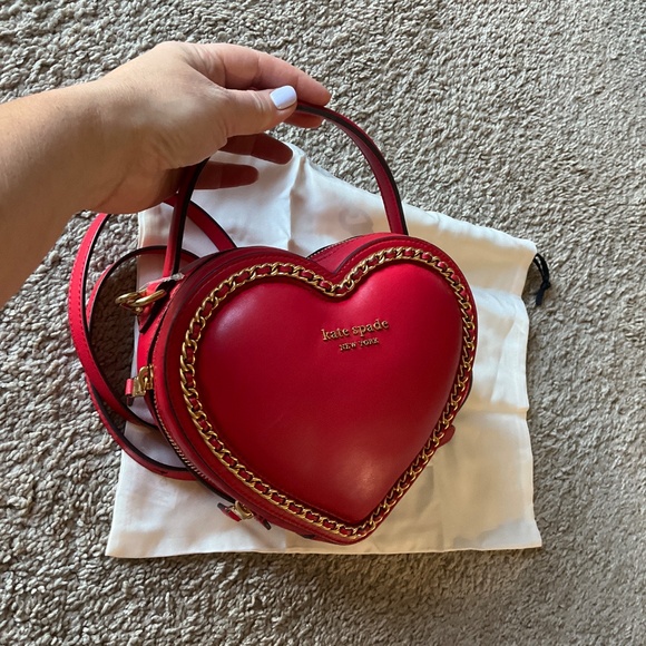 Kate Spade Heart-Shaped Red Mini Bag - Picture 9 of 10